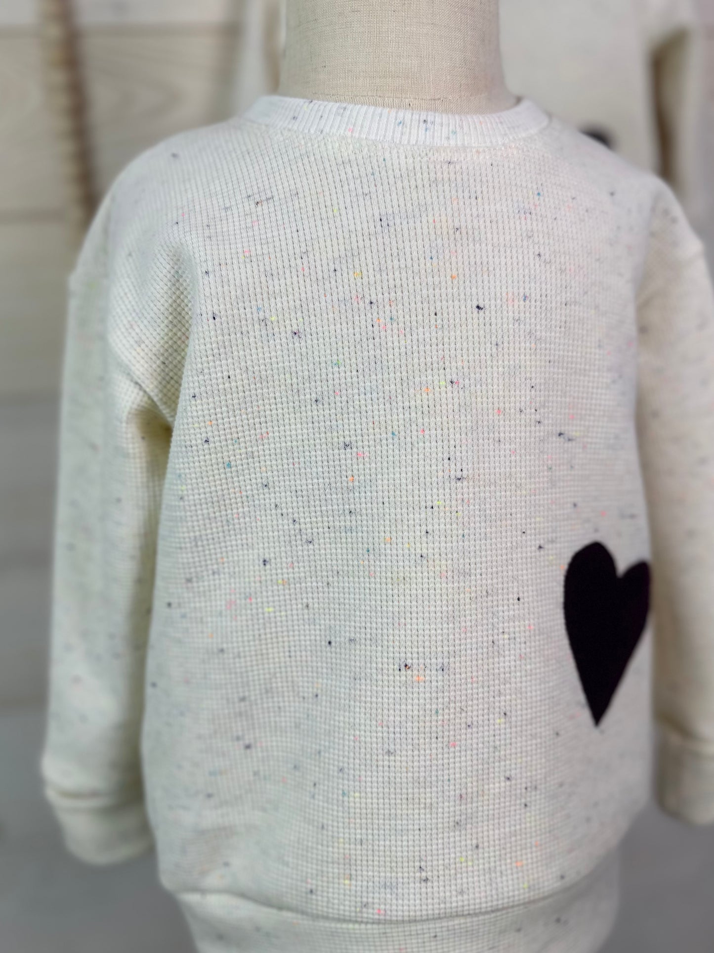 Grow-with-me Confetti Heart Pullover