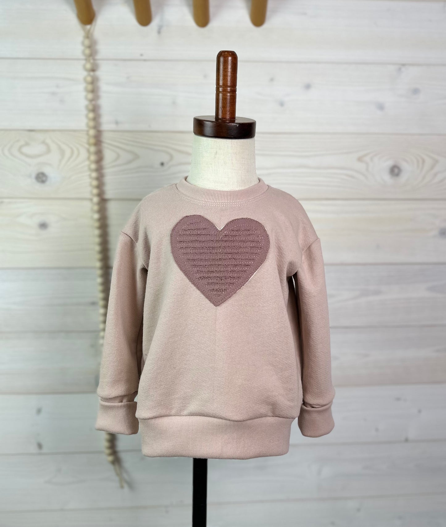 12m-3T Organic Heart Applique Sweatshirt