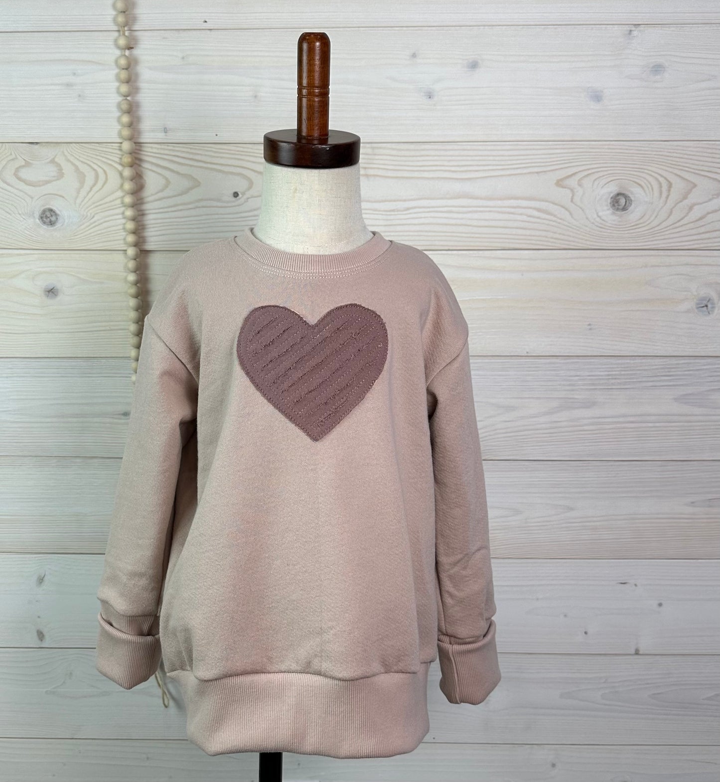 3T-6yr Organic Heart Applique Sweatshirt