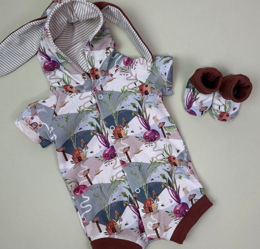 Organic Veggie/Bunny Romper