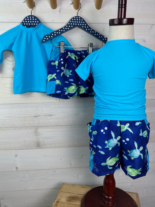 Rash Guard and Swim Trunk Set