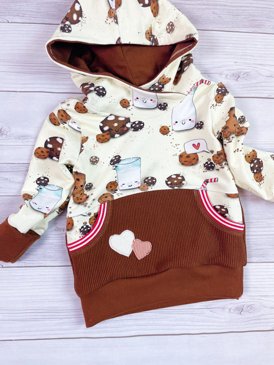 Heart Milk N Cookie Grow-With-Me Hoodie 12m-3T