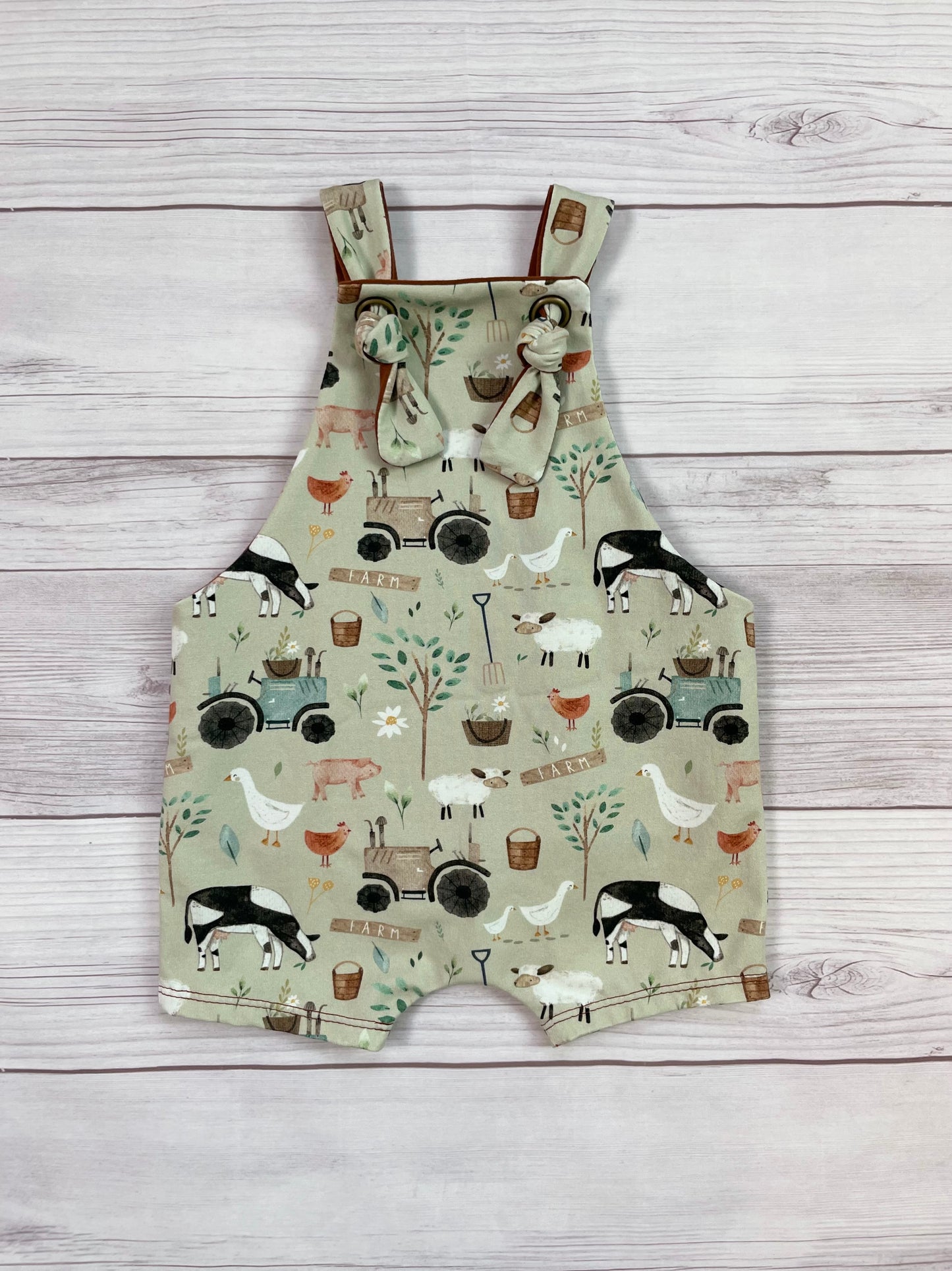Down on the Farm Short Overalls