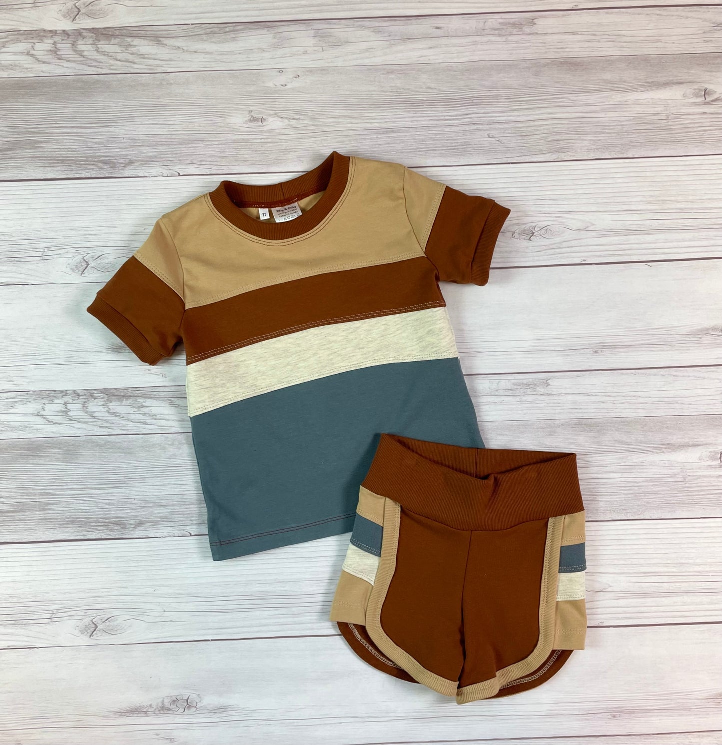 Organic Retro Top and Track Short Set - 2T