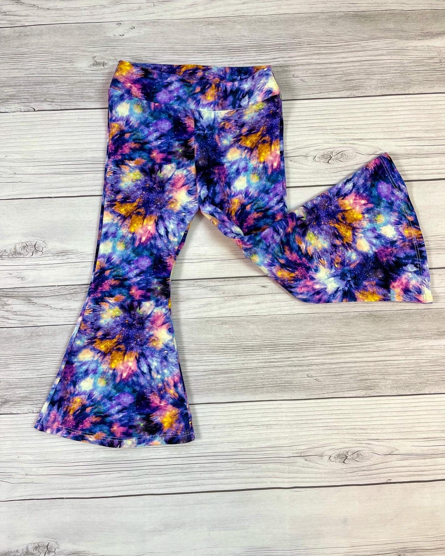Bell Bottoms, Toddler Bell Bottoms, Organic Cotton, Hippie Pants, Wide Leg Pants, Hippie Clothing, Baby Clothes, Colorful, Boho, Bohemian