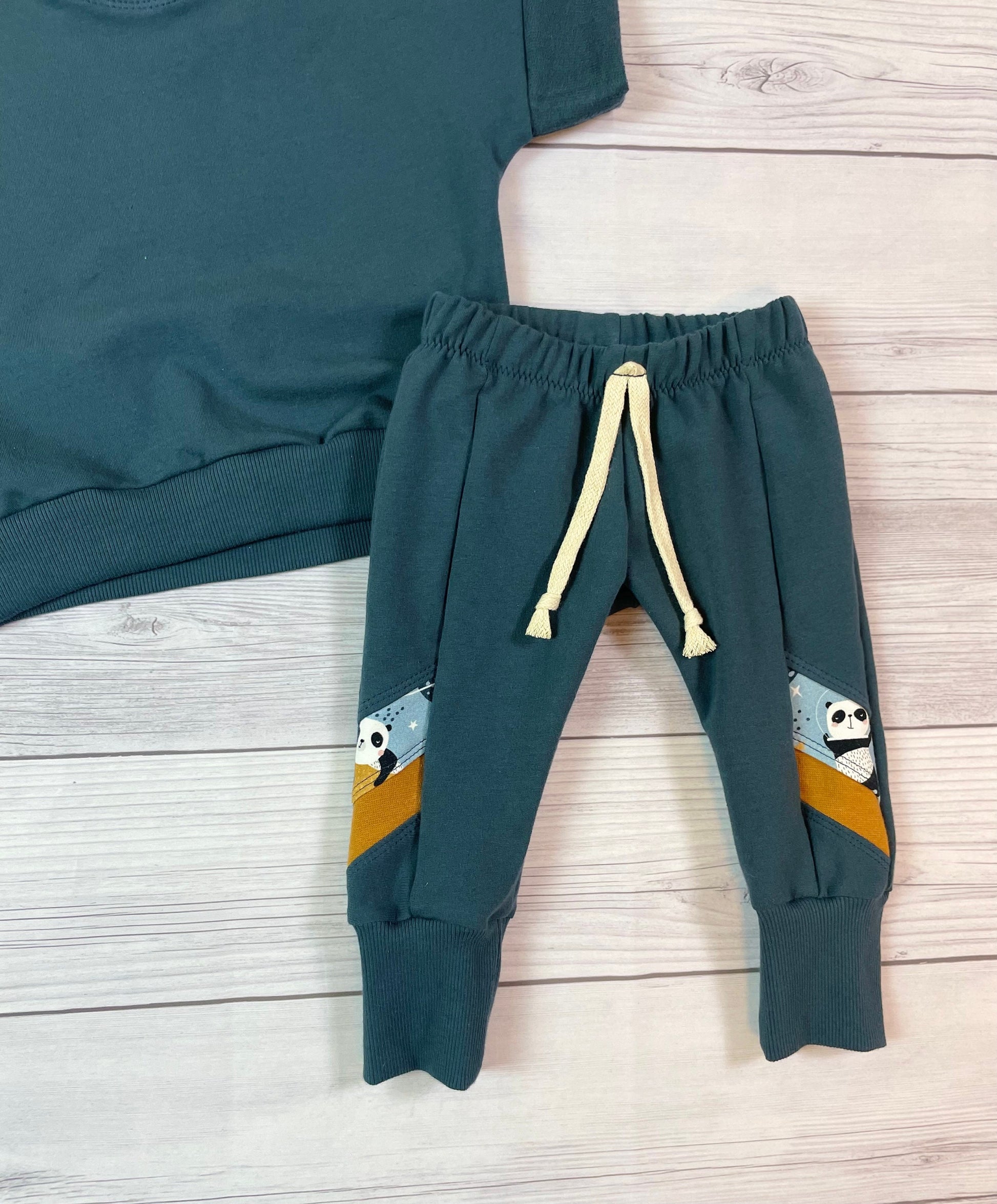 Sweatpants, Retro, Joggers, Space Panda, Panda, Bear, Space, Organic Clothing, Moon, Baby Clothes, Organic Cotton, Giant Panda Bear, Cotton